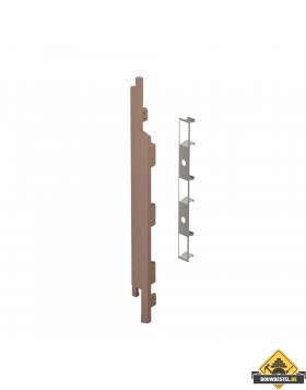 Keralit Eindkap + Connector links voor sponningdeel 167mm (5st) - Bruingrijs (bestelnr. 2839)