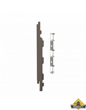 Keralit Eindkap + Connector links voor sponningdeel 167mm (5st) - Kwartsgrijs (bestelnr. 2839)
