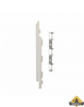 Keralit Eindkap + Connector links voor sponningdeel 167mm (5st) - Snowwhite (bestelnr. 2839)