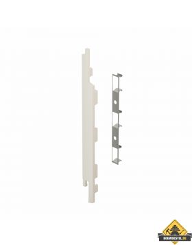 Keralit Eindkap + Connector links voor sponningdeel 167mm (5st) - Wit (bestelnr. 2839)