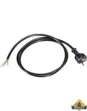 Kunststof aansluitsnoer H05VV-F 3 G 1.5 mm2 met centrale stekker zwart 1,5 meter