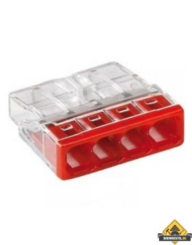 Lasklem 4-gaats transparant/rood doos 100 stuks