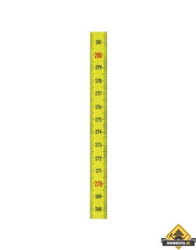 Memolon geel vlak machinemeetlint verticaal onder - 5 m x 13 mm