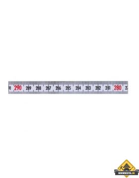 Memolon wit vlak machinemeetlint horizontaal linksoplopend - 6 m x 10 mm