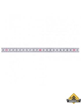 Memolon wit vlak machinemeetlint horizontaal rechtsoplopend - 3 m x 10 mm
