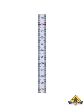Memolon wit vlak machinemeetlint verticaal boven - 5 m x 13 mm