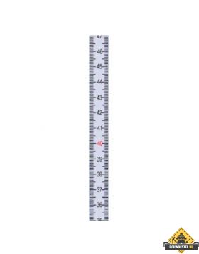 Memolon wit vlak machinemeetlint verticaal onder - 2 m x 13 mm