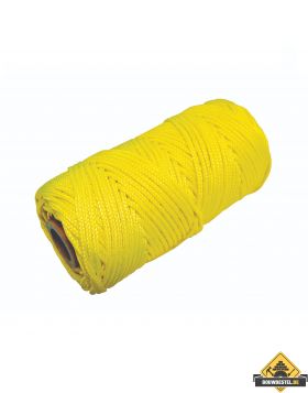 Metselkoord gevlochten 1.5mm PA fluor geel klos 50m