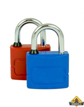M-LOY blauw messing hangslot gelijksluitend - 40 mm