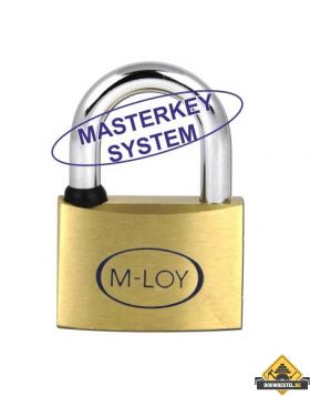 M-LOY messing hangslot verschillend sluitend - 40 mm