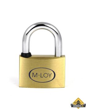 M-LOY messing hangslot verschillend sluitend - 40 mm