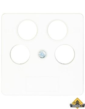 Opus 55 afdekplaat voor antennedoos, 4 uitgangen TV/RF/2xSAT | polarwit