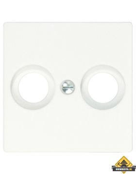 Opus 55 afdekplaat voor antennedozen, 2 uitgangen TV/RF | polarwit