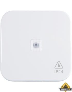 Opus 1 IP44 bedieningselement met transparante lens alpinewit