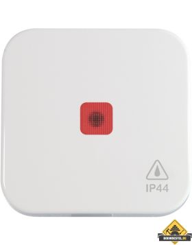Opus 1 IP44 bedieningselement rode lens, alpinewit
