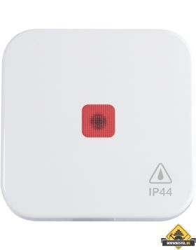 Opus 1 IP44 bedieningselement rode lens, helderwit