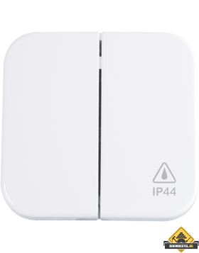 Opus 1 IP44 bedieningselement serieschakelaar, alpinewit