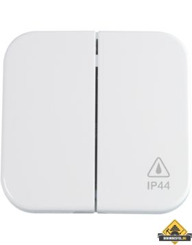 Opus 1 IP44 bedieningselement serieschakelaar, helderwit