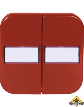 Opus 1 serie bedieningselement met tekstveld rood