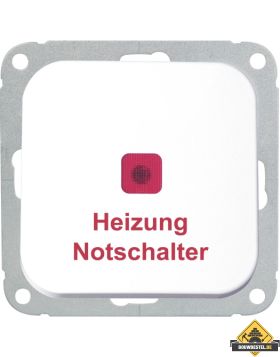 Opus 1 verwarming-noodschakelaar 2-polig helder wit