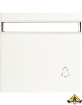 Opus 55 bedieningselement met tekstveld en bel-symbool polarwit