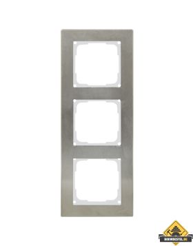 Opus 55 Fusion edelstalen afdekraam 3-voudig wit