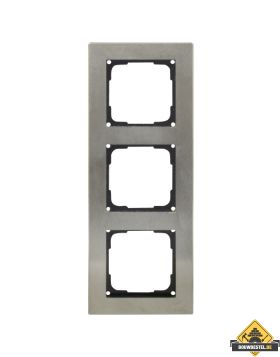 Opus 55 Fusion edelstalen afdekraam 3-voudig zwart