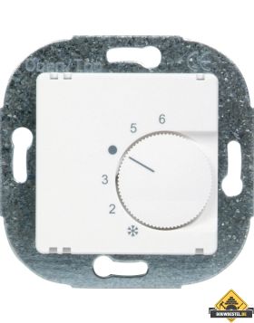 Opus 55 kamerthermostaat, verbreekcontact alu - zilver - zijdeglans