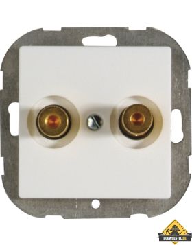 Opus 55 luidspreker aansluitdoos alu - zilver - zijdeglans