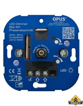 Opus dimmer voor LEDs en energiespaarlampen 15 - 450 VA / LED 5 - 150 W