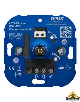 Opus draaidimmer 5 - 100 VA / LED 3 - 35 W fase-aansnijding