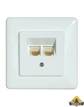 Opus modulaire ISDN aansluitdoos dubbel 2x8/8-polig, afzonderlijk schakelbaar
