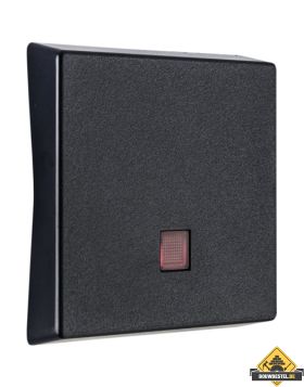 Opus Resist bedieningselementen met rode lens staalblauw, IP55