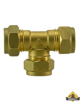 Riko P-702 messing knel teestuk 28x22x28 - per 5 stuks (UITVERKOOP, OP = OP)