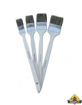 Radiatorkwast. wit haar. houten steel. 3 inch