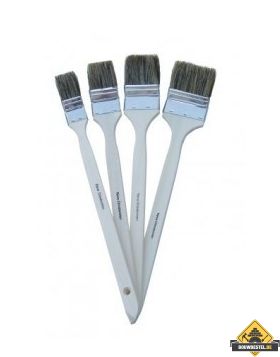 Radiatorkwast wit haar houten steel