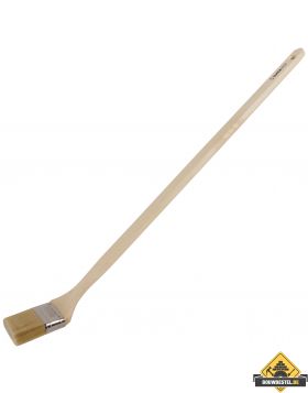 Super Prof radiatorkwast wit haar 3 inch 80 cm dubbeldik lange houten steel