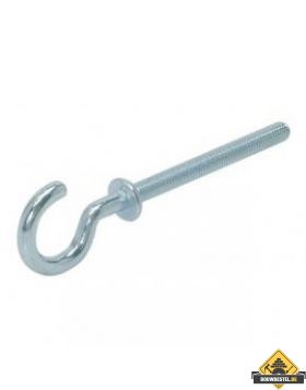 Schroefhaak Met Borst Zwaar M6 93X14mm Diameter: 5.2 Verzinkt - 10 stuks