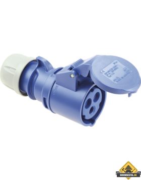 Sirox CEE-contrastekker IP 44, 3-polig, 230 V, 6 h 16 A, blauw