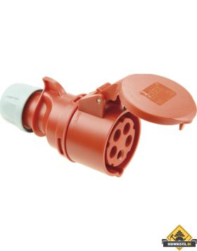 Sirox CEE-contrastekker IP 44, 5-polig, 400 V, 6 h 32 A, rood