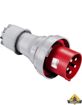 SIROX CEE-stekker IP 67, 5-polig, 400 V, 6 h 125 A, met pilootcontact en vernikkelde contacten