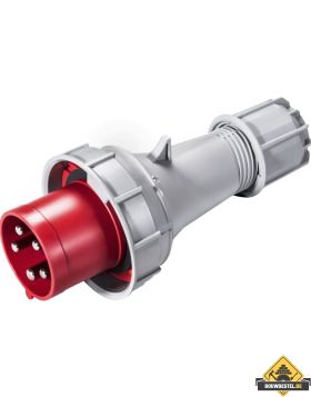 SIROX CEE-stekker IP 67, 5-polig, 400 V, 6 h 63 A, met pilootcontact en vernikkelde contacten