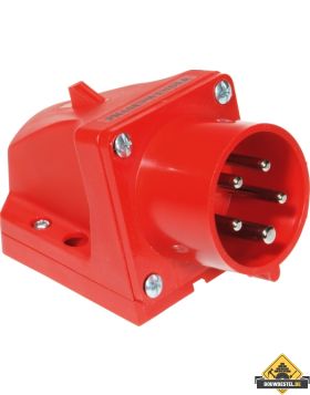 Sirox CEE-wandapparaatstekker IP 44, 5-polig, 400 V, 6 h 16A, met faseomkeerschakeling