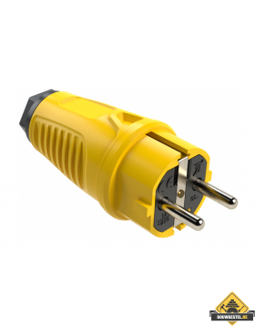 SIROX rubberen stekker geel, IP44