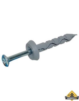 Slagschroefnagel 5X50+Plug 8X50 Verzinkt met kraagplug - 200 Stuks