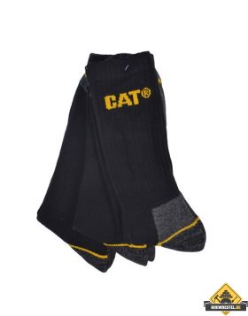 Sokken 41-45 CAT  zwart I 24 stuks