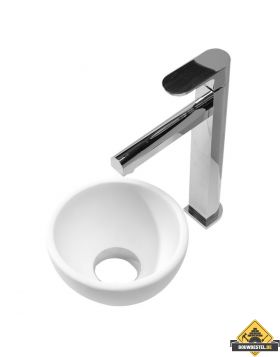 Wiesbaden Solid Surface opzetfontein rond 200x200x110