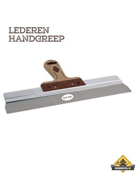 Spackmes SUPER PROF PURE aluminium 170 mm RVS met LEDEREN-greep