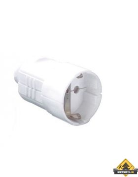 Contrastekker RA pvc 10/16A wit