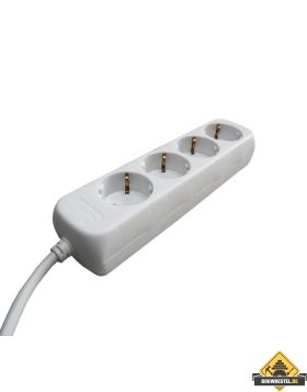 Stekkerdoos 4-delig aarde met 5 meter kabel
